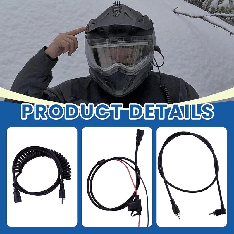 Ciuouient Electric Power Cord Kit Compatible with Delta Ignite R3 2.0, R3L, & R4 Helmets - Image 4